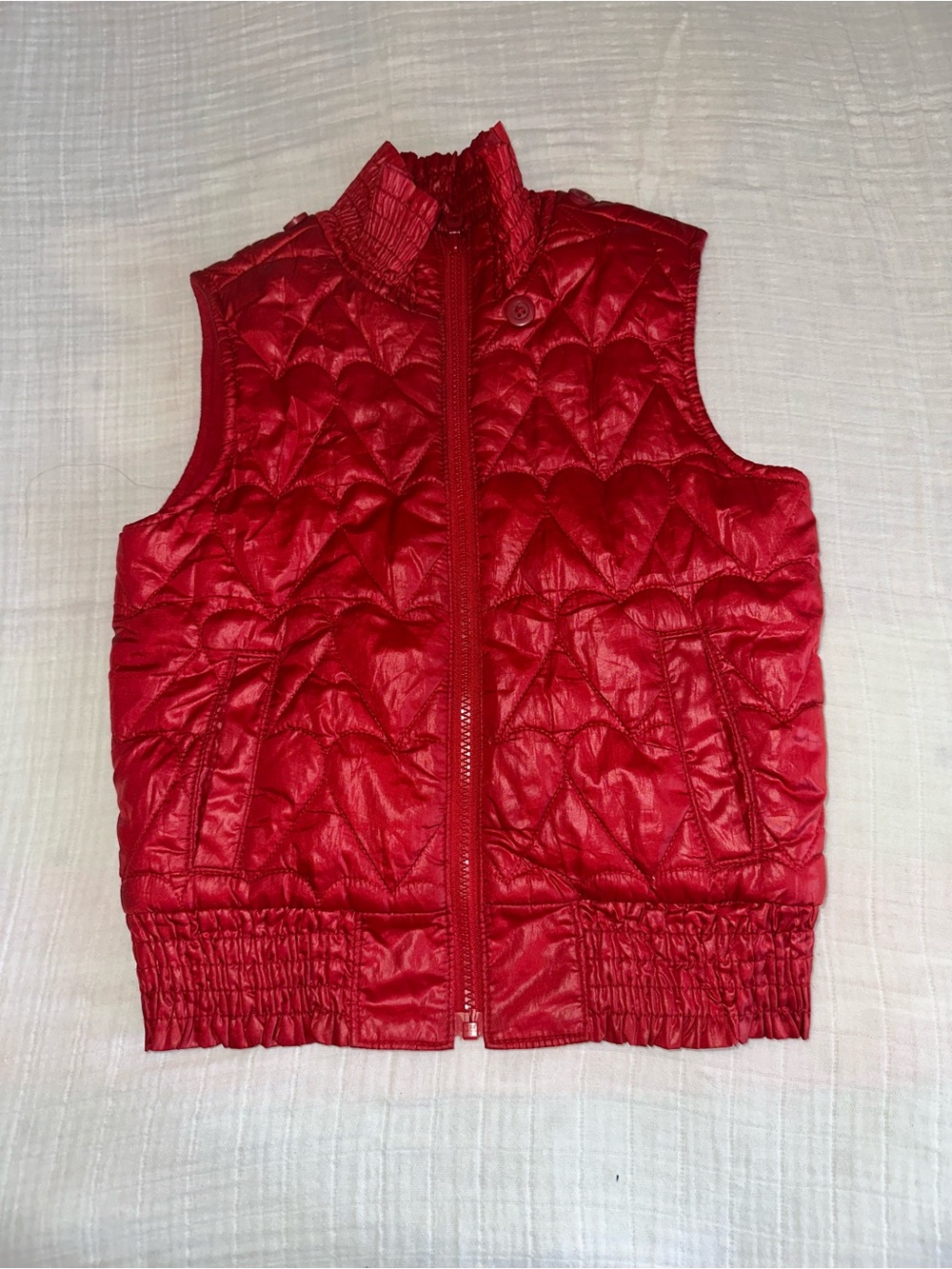Old Navy Girls Red Quilted Puffer Vest